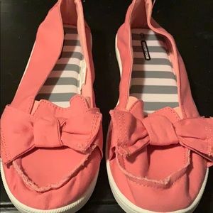 Cute Coral Flat Sneakers!  Never worn!
